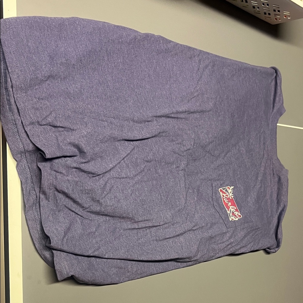 Blue Sleeveless Top with Logo